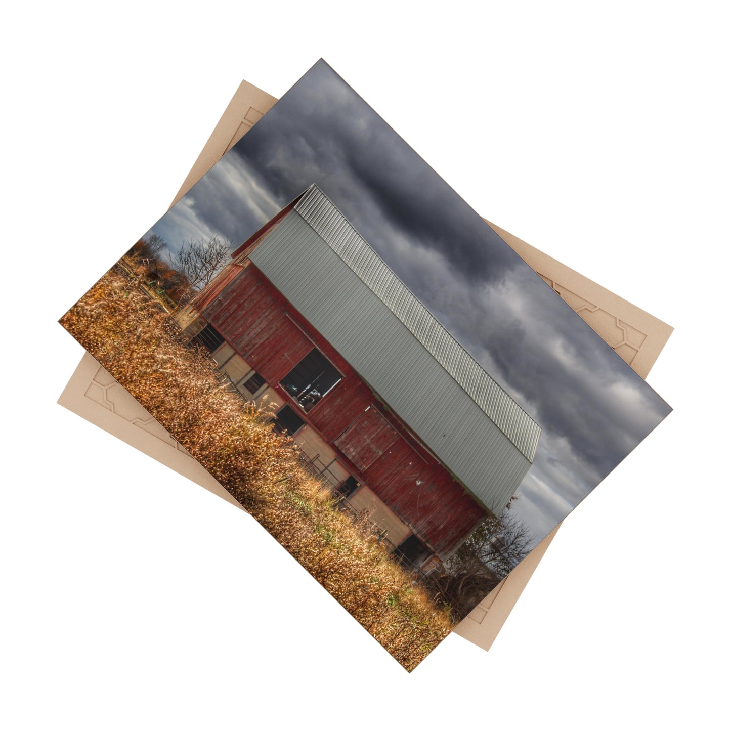 U R There Photography Booth Road Cow Barn I Rustic Farmhouse Decorative Ceramic Tile