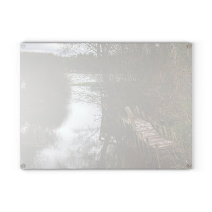 U R There Photography Private Pathways Rustic Farmhouse Tempered-Glass Cutting Board