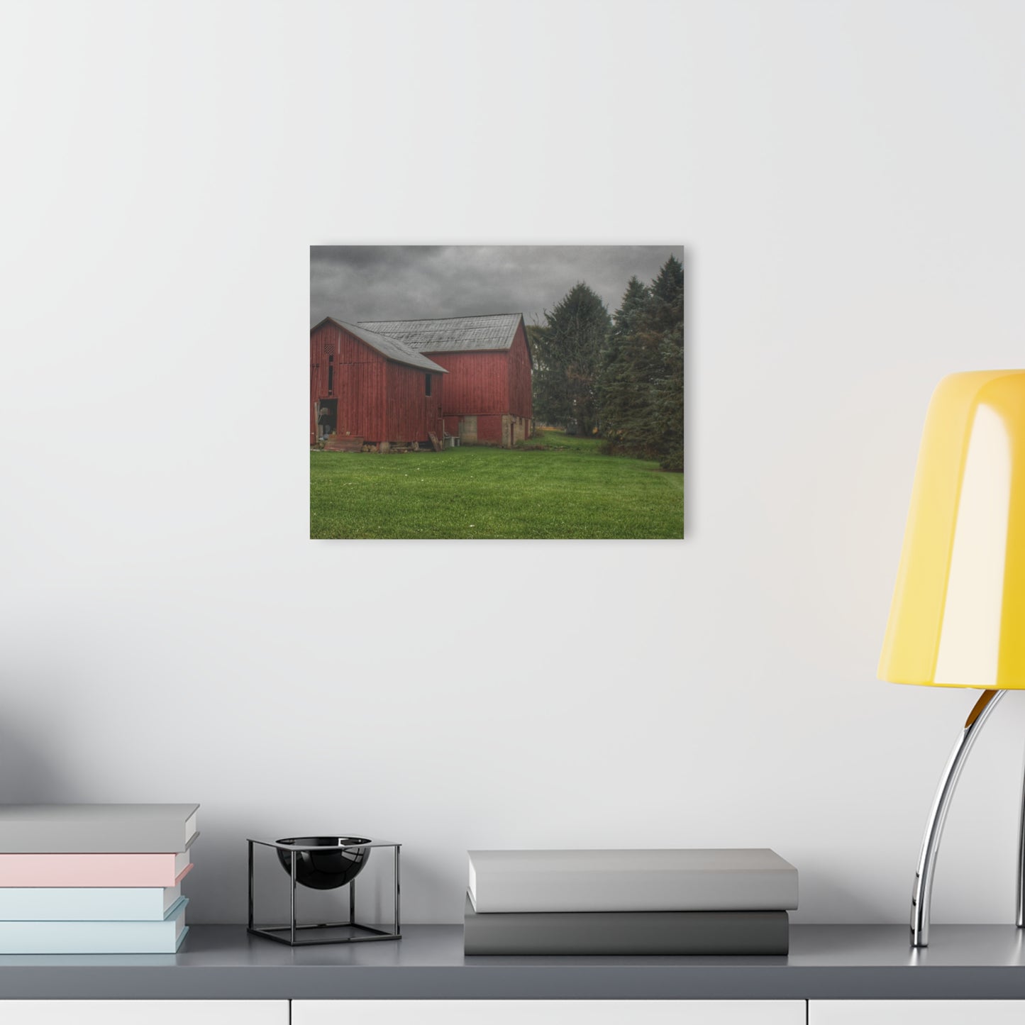 U R There Photography Bowers Road Red II Rustic Farmhouse Acrylic Wall Print