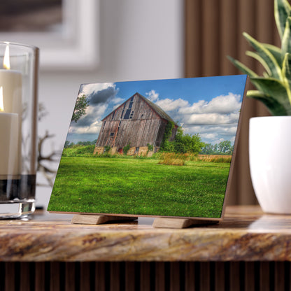 U R There Photography Bohms Road Grey I Rustic Farmhouse Decorative Ceramic Tile