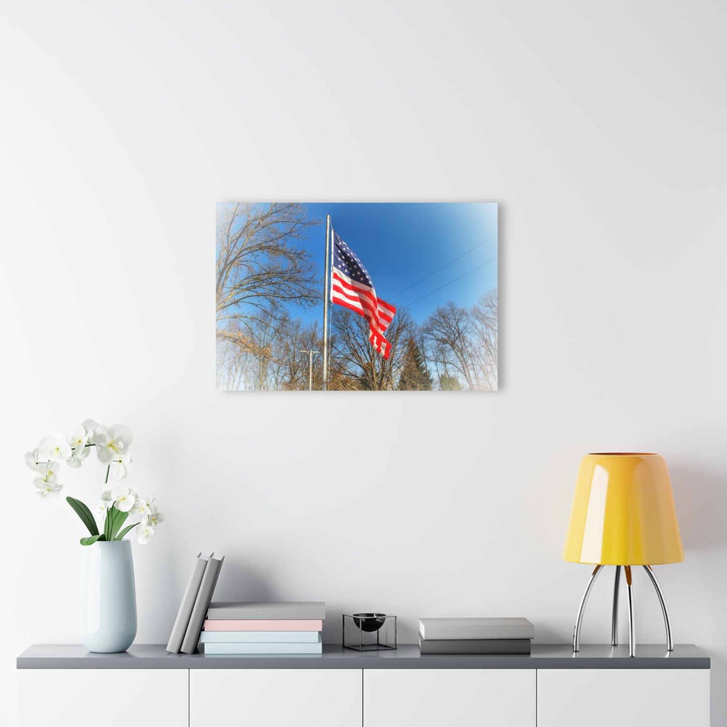 U R There Photography Our Grand Old Flag Rustic Farmhouse Acrylic Wall Print