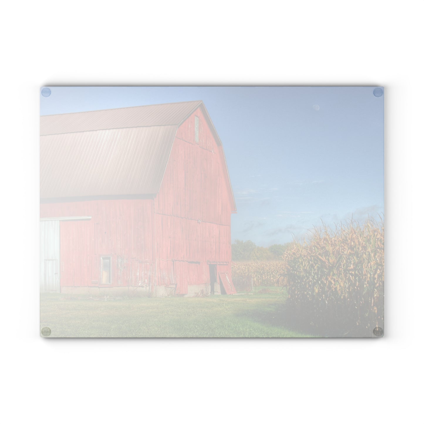 Barn Boutique Rustic Tempered-Glass Cutting Board| Fargo Road Red I