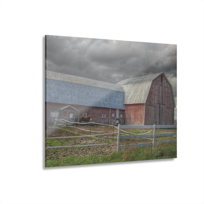 U R There Photography Sandusky Horse Barn Against Fall Skies Rustic Farmhouse Acrylic Wall Print