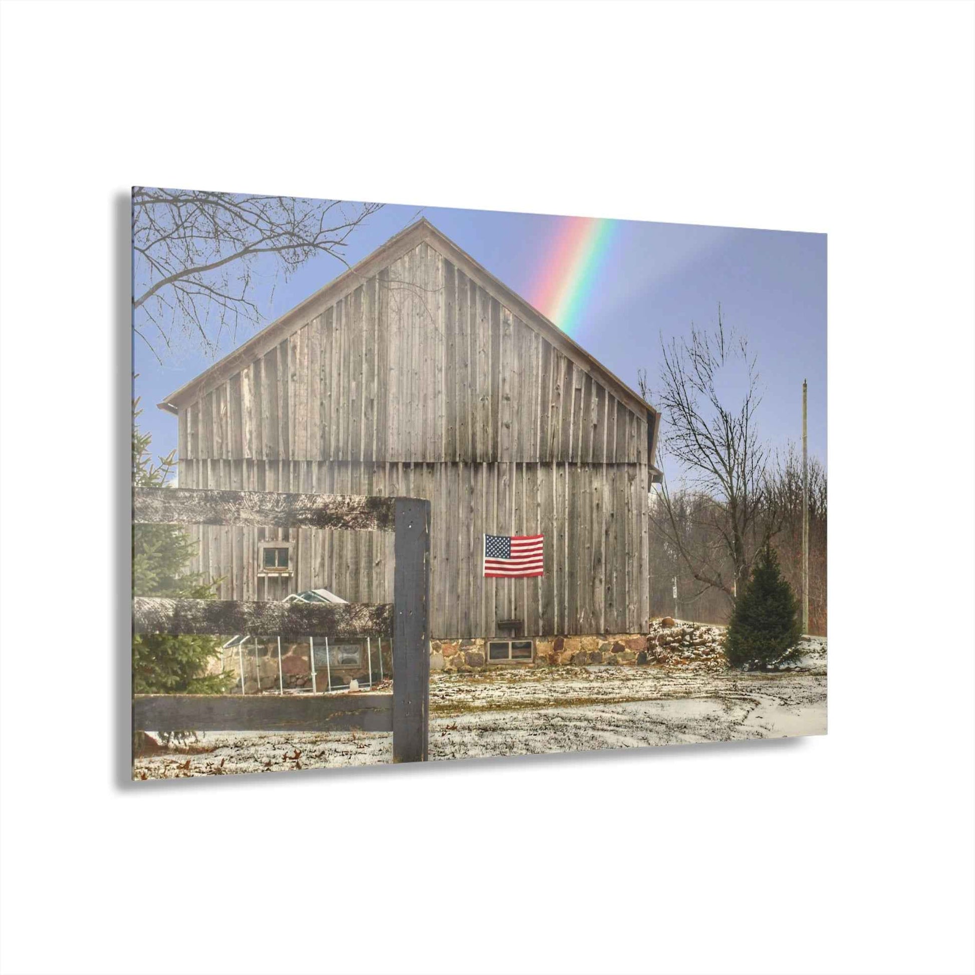 U R There Photography Barn Blessings on Sutton Road Rustic Farmhouse Acrylic Wall Print