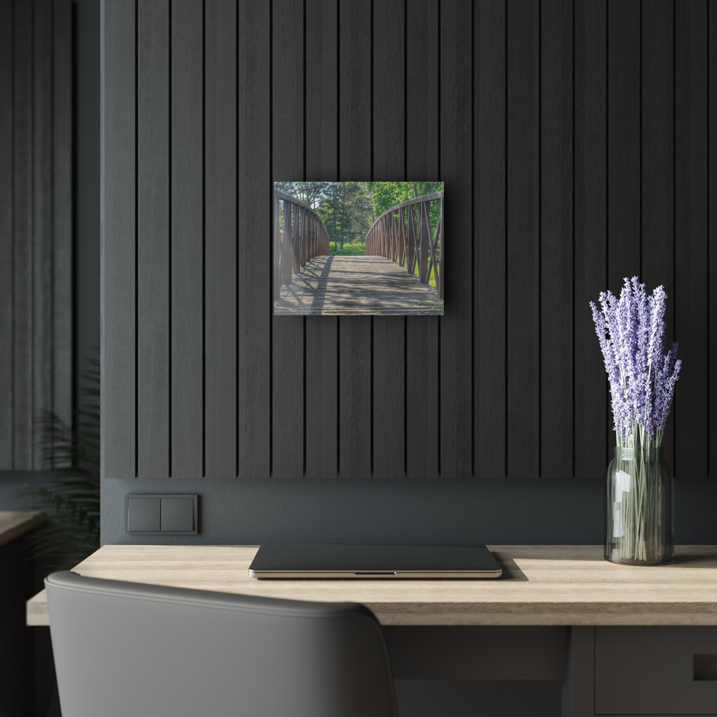 U R There Photography Cramton Park Kiwanis Bridge Rustic Farmhouse Acrylic Wall Print