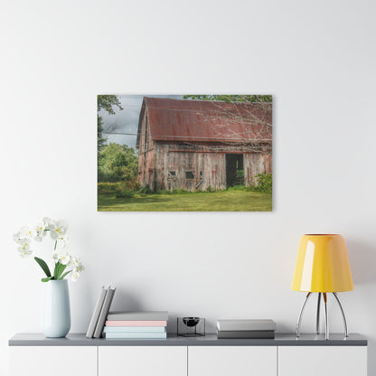 U R There Photography Columbiaville Roadside Grey and Rusted Rustic Farmhouse Acrylic Wall Print
