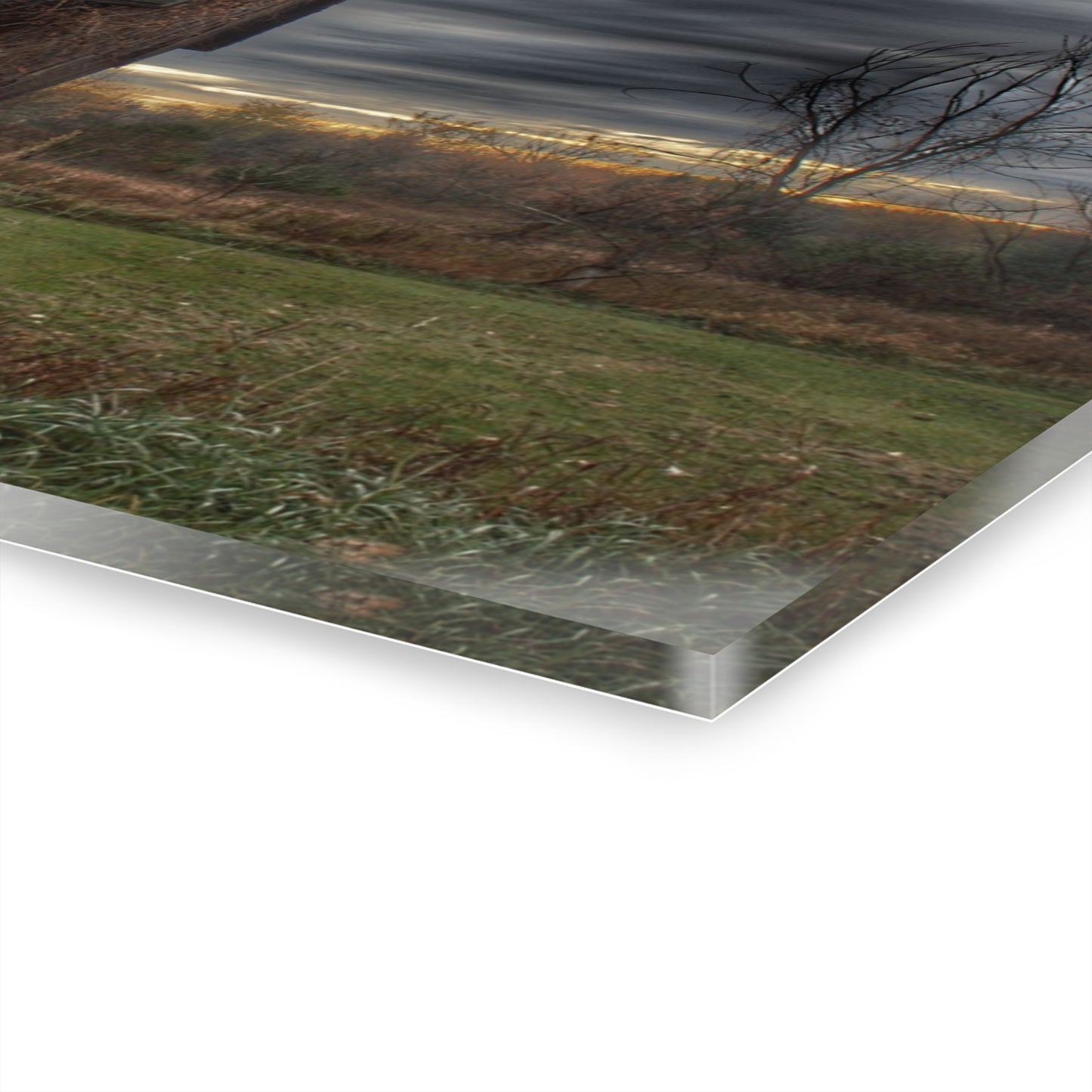 U R There Photography Pero Lake Road Grey II Rustic Farmhouse Acrylic Wall Print
