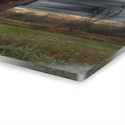 U R There Photography Pero Lake Road Grey II Rustic Farmhouse Acrylic Wall Print