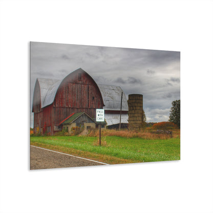 U R There Photography Valentine Road Red II Rustic Farmhouse Acrylic Wall Print