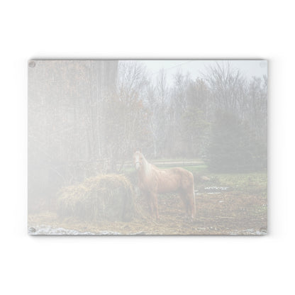 U R There Photography French Road Butterscotch Rustic Farmhouse Tempered-Glass Cutting Board