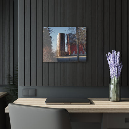 U R There Photography Newark Hidden Red Rustic Farmhouse Acrylic Wall Print