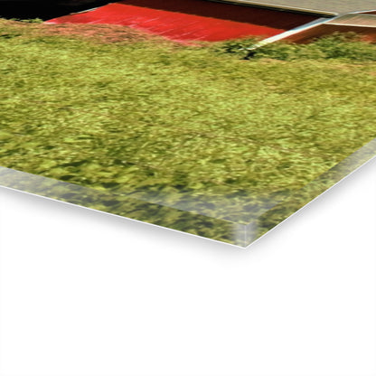 U R There Photography McKeen Lake Road Reds II Rustic Farmhouse Acrylic Wall Print