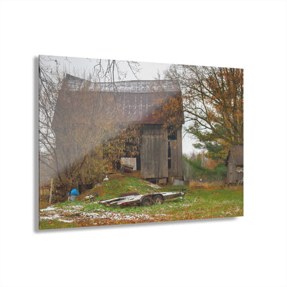 U R There Photography Frenchline Road Old Grey Rustic Farmhouse Acrylic Wall Print