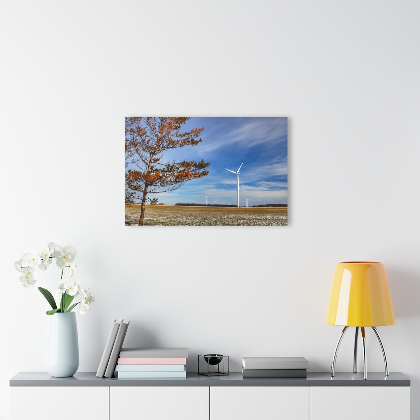 U R There Photography Winter Windmills Rustic Farmhouse Acrylic Wall Print