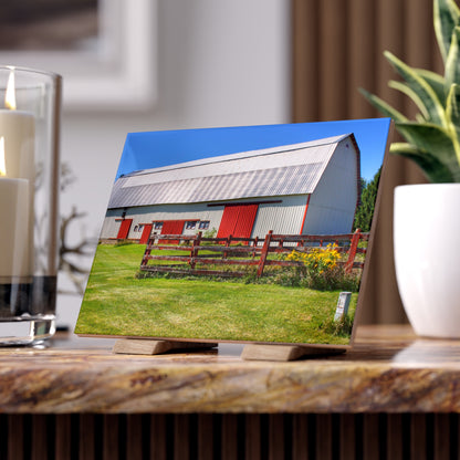 U R There Photography Bishop Road Beyond the Fence Rustic Farmhouse Decorative Ceramic Tile