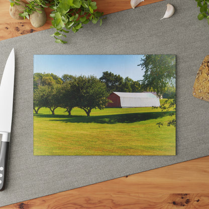 U R There Photography Lake Pleasant Road Hidden Quonset Rustic Farmhouse Tempered-Glass Cutting Board