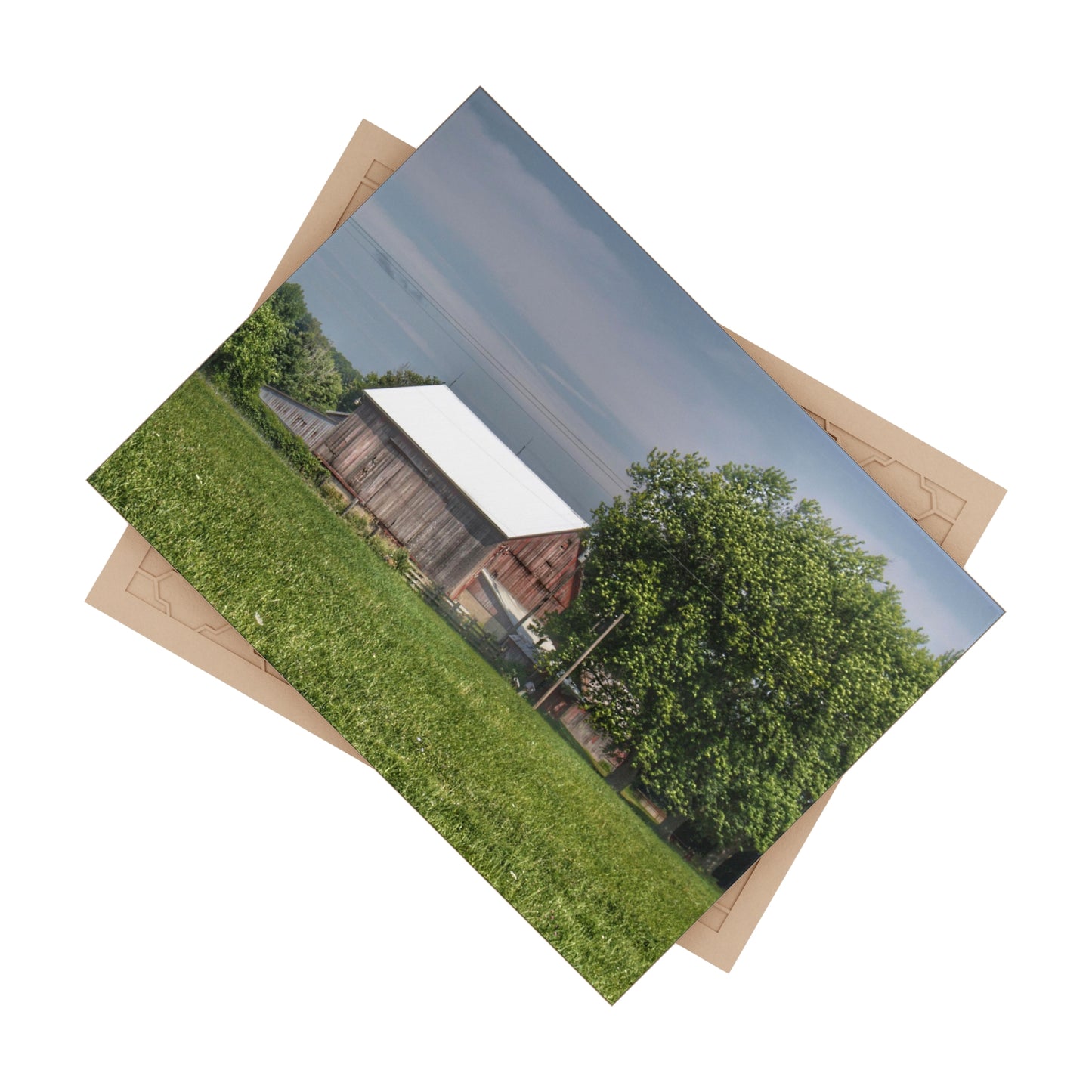 U R There Photography Castle Road Cow Barn III Rustic Farmhouse Decorative Ceramic Tile