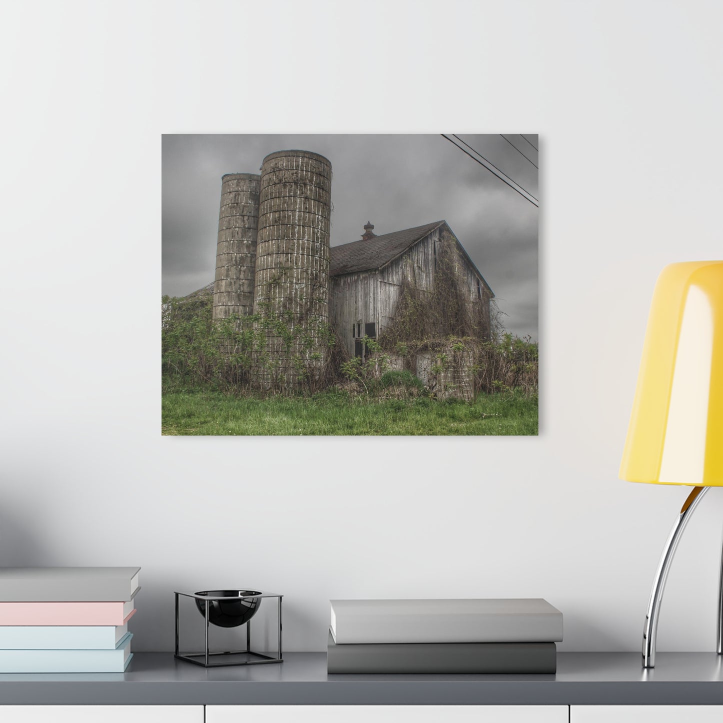 U R There Photography Metamora M-24 Grey I Rustic Farmhouse Acrylic Wall Print