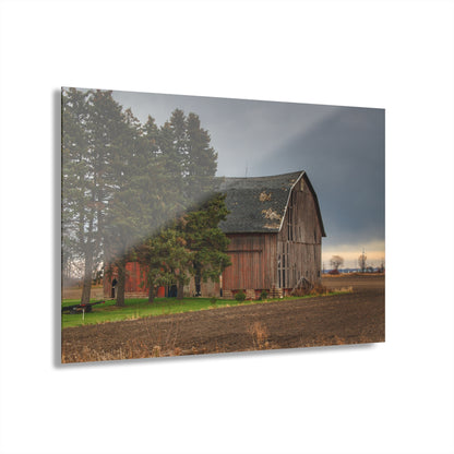 U R There Photography Owendale Red Rustic Farmhouse Acrylic Wall Print
