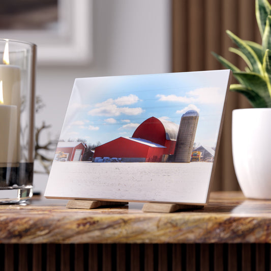 U R There Photography Barnes Road Reds Rustic Farmhouse Decorative Ceramic Tile