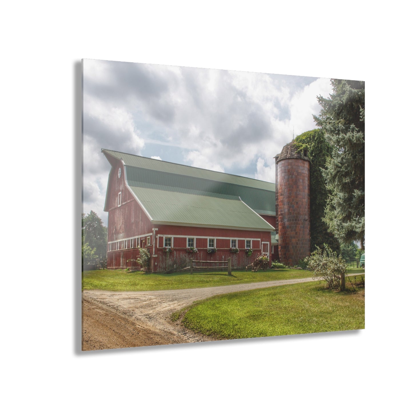 U R There Photography Metamora Country Red Rustic Farmhouse Acrylic Wall Print