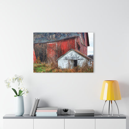U R There Photography German Road Forgotten Red II Rustic Farmhouse Acrylic Wall Print