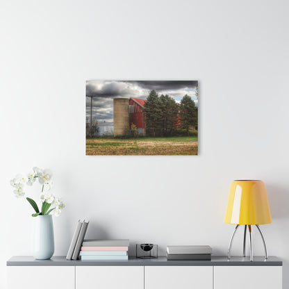 U R There Photography Laur Road Red Among the Pines II Rustic Farmhouse Acrylic Wall Print