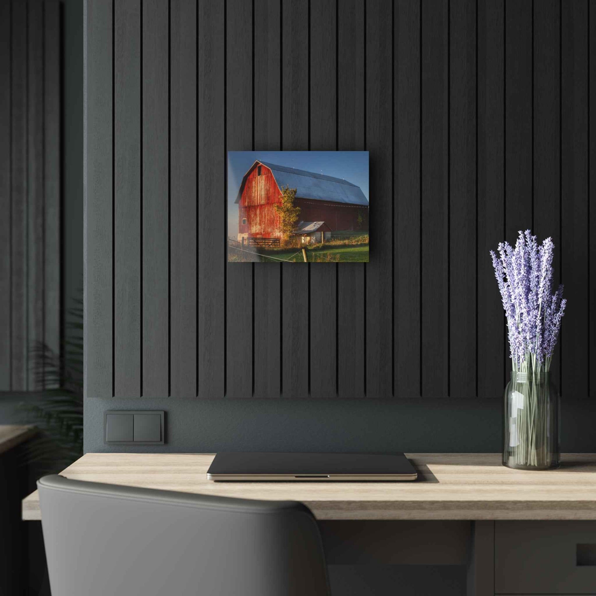 U R There Photography Columbiaville Red III Rustic Farmhouse Acrylic Wall Print