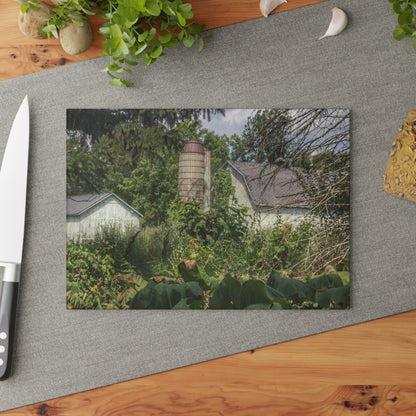 U R There Photography Clark Road Hidden Rustic Farmhouse Tempered-Glass Cutting Board