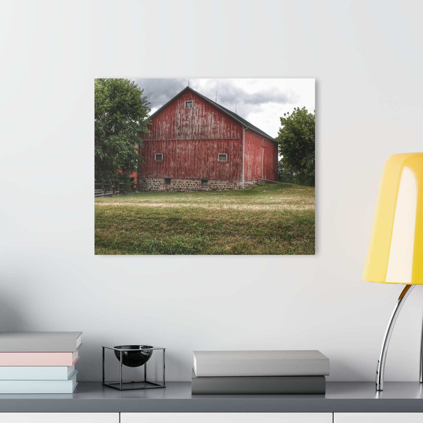 U R There Photography Five Lakes Red II Rustic Farmhouse Acrylic Wall Print