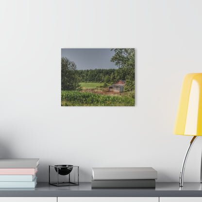 U R There Photography West Oregon Road Hidden Red I Rustic Farmhouse Acrylic Wall Print