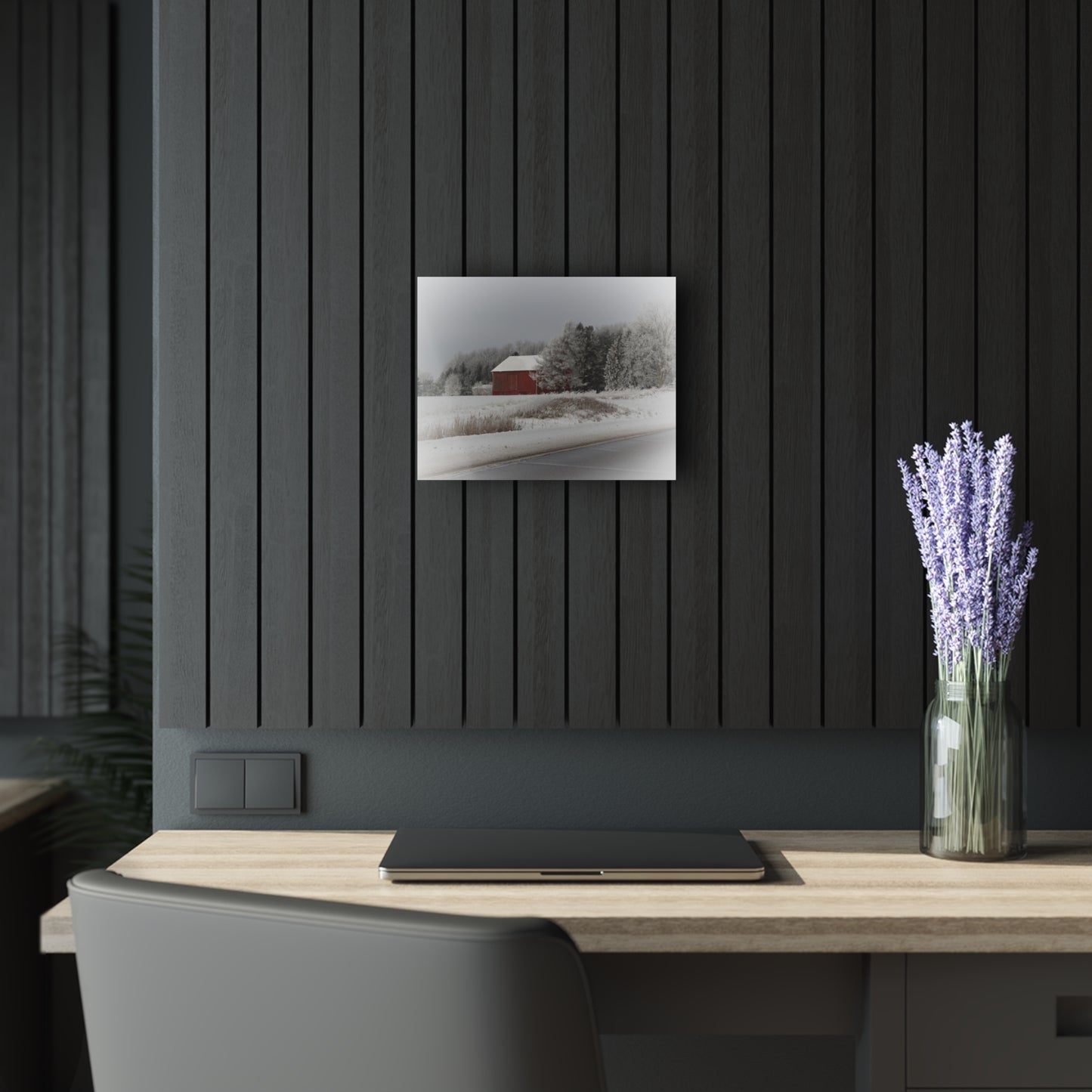 U R There Photography Farm on the Curve Rustic Farmhouse Acrylic Wall Print