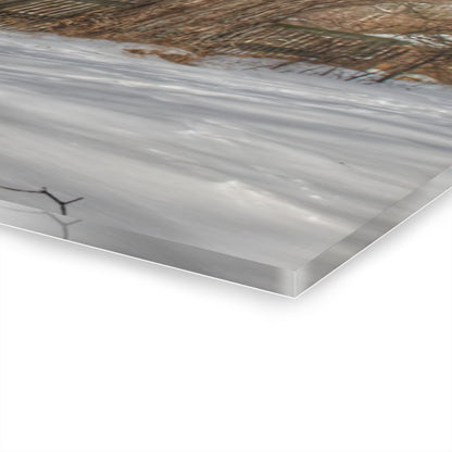 U R There Photography English Road Grey Rustic Farmhouse Acrylic Wall Print