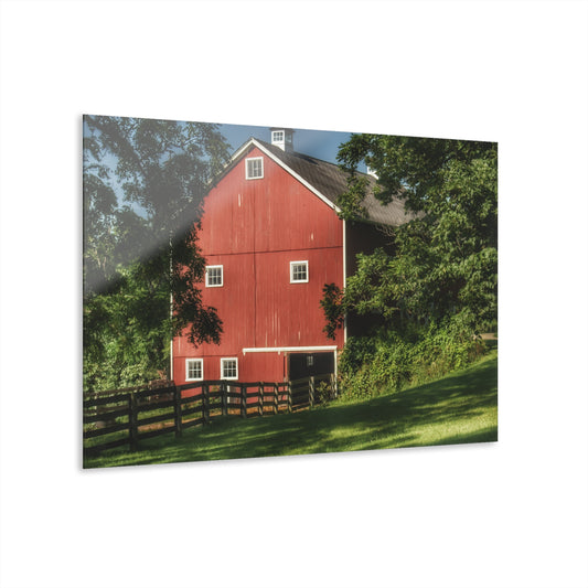 U R There Photography Oxford Red Rustic Farmhouse Acrylic Wall Print