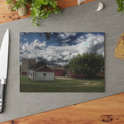 U R There Photography Five Lakes Farm I Rustic Farmhouse Tempered-Glass Cutting Board