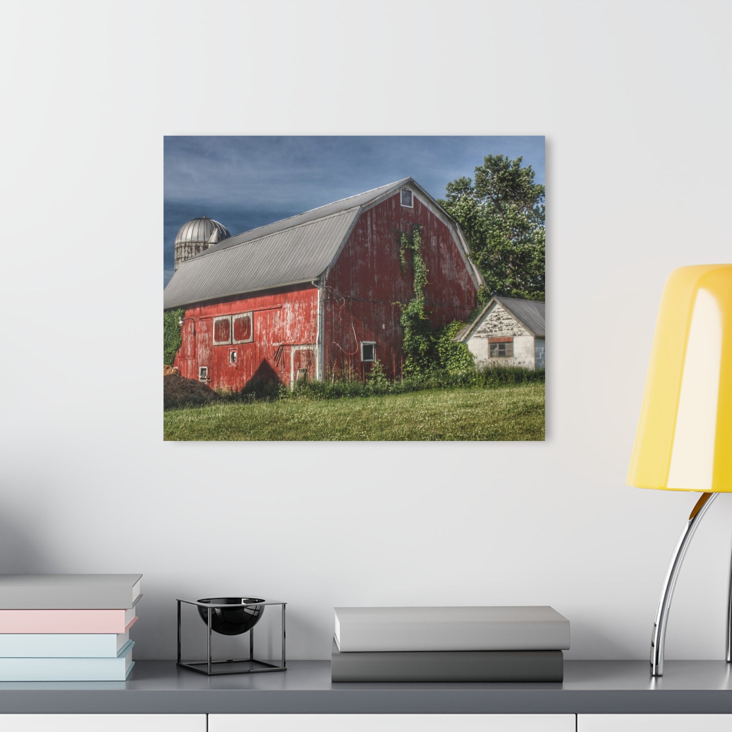 U R There Photography Stanley Road Red in Summer I Rustic Farmhouse Acrylic Wall Print