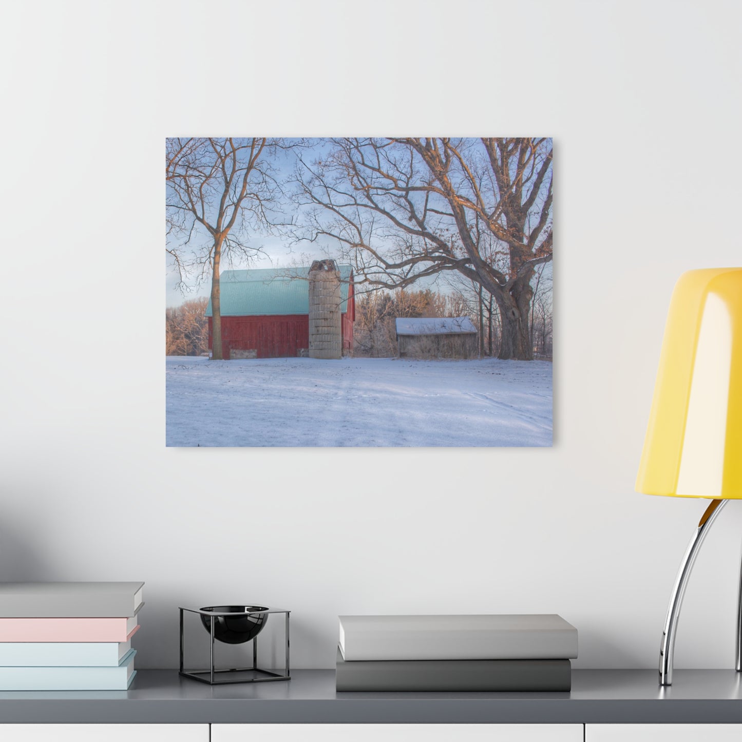 U R There Photography Webster Road Red I Rustic Farmhouse Acrylic Wall Print