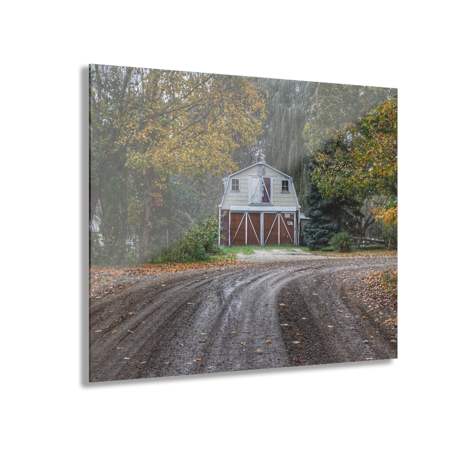 U R There Photography Barn at the Bend Rustic Farmhouse Acrylic Wall Print