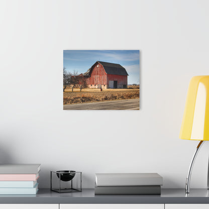 U R There Photography Elmwood Forgotten Apple Red Rustic Farmhouse Acrylic Wall Print