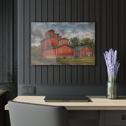 U R There Photography Aside the Tracks in Clifford Rustic Farmhouse Acrylic Wall Print