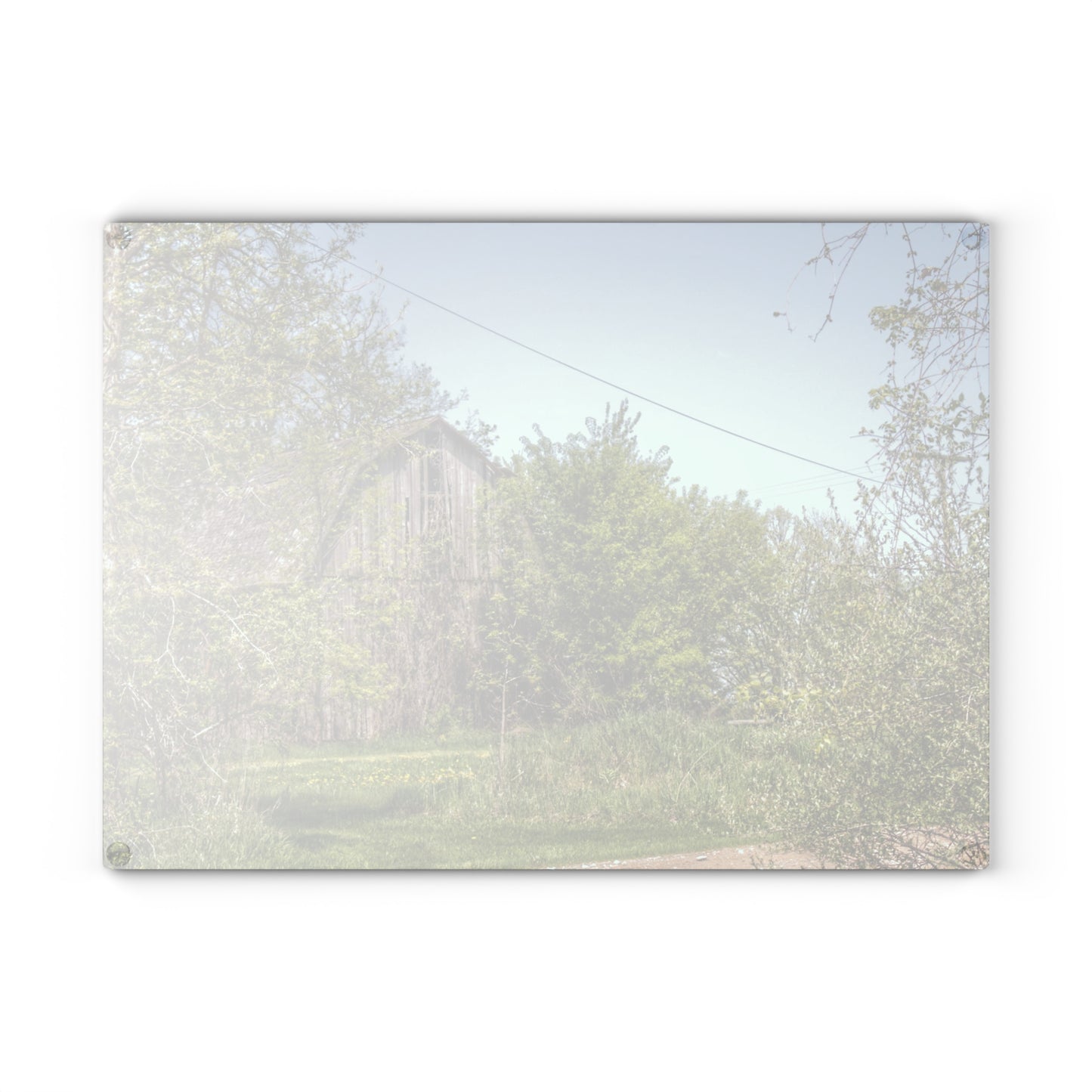 Barn Boutique Rustic Tempered-Glass Cutting Board| Bishop Road Grey II