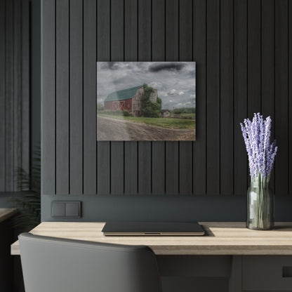 U R There Photography West Hunters Creek Road Red II Rustic Farmhouse Acrylic Wall Print