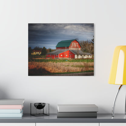 U R There Photography M-24 TnT Red I Rustic Farmhouse Acrylic Wall Print