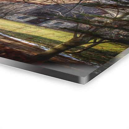 U R There Photography Newark Road Hidden Fieldstone Grey Rustic Farmhouse Acrylic Wall Print