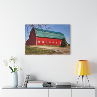 U R There Photography Perry Road Red Rustic Farmhouse Acrylic Wall Print