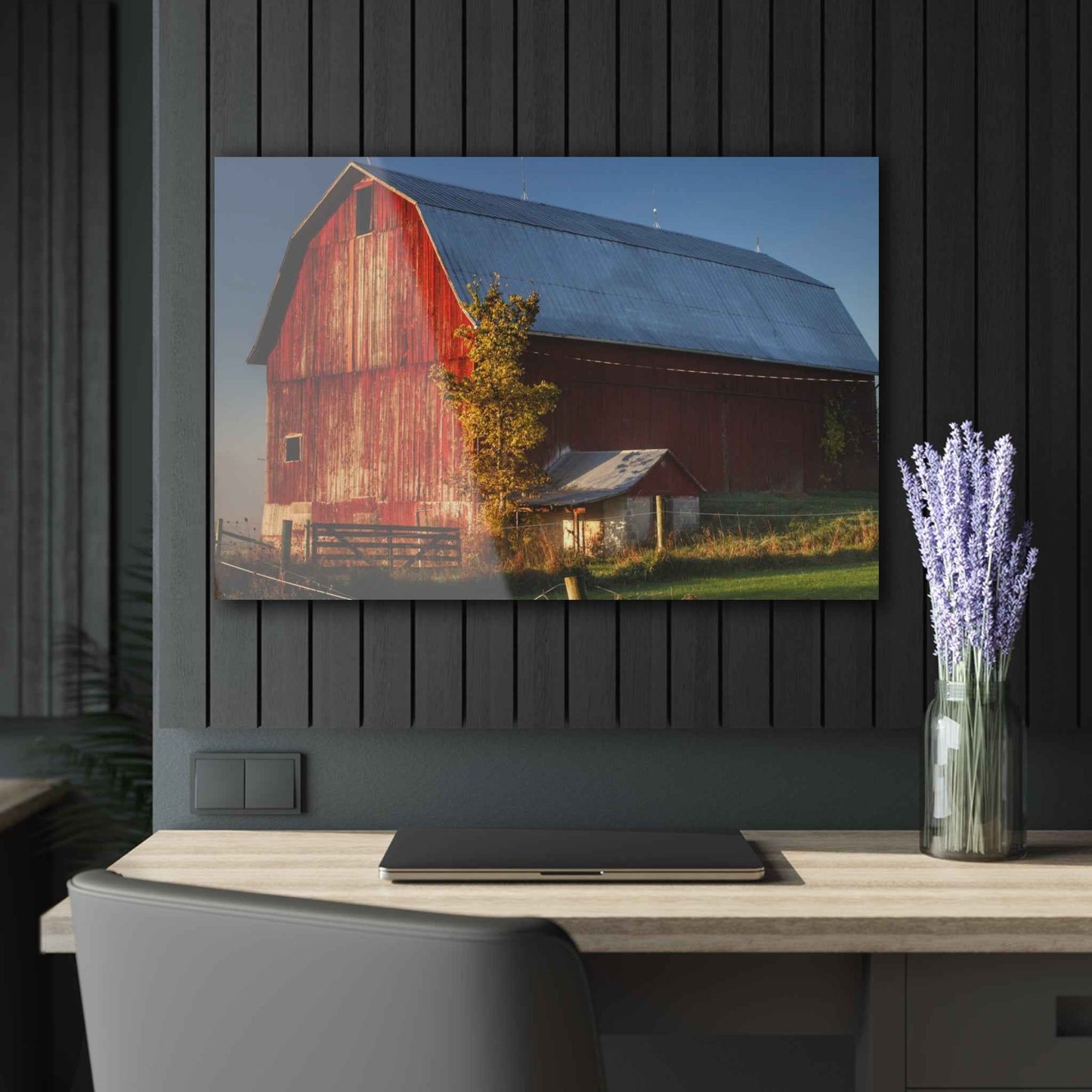 U R There Photography Columbiaville Red III Rustic Farmhouse Acrylic Wall Print