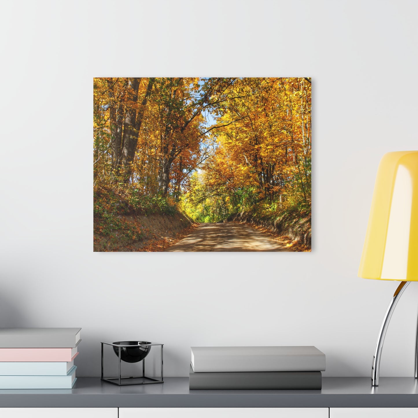 Barn Boutique Modern Farmhouse Acrylic Wall Print| Harson Road in Fall I