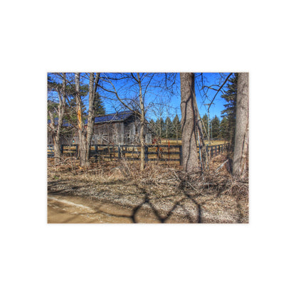 U R There Photography Brewer Road Grey Rustic Farmhouse Decorative Ceramic Tile