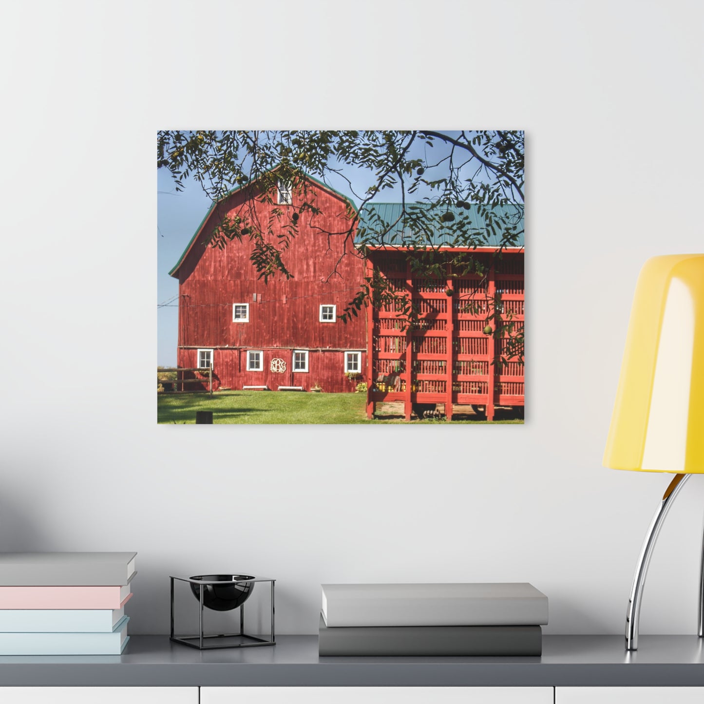 U R There Photography Gardner Road Red I Rustic Farmhouse Acrylic Wall Print