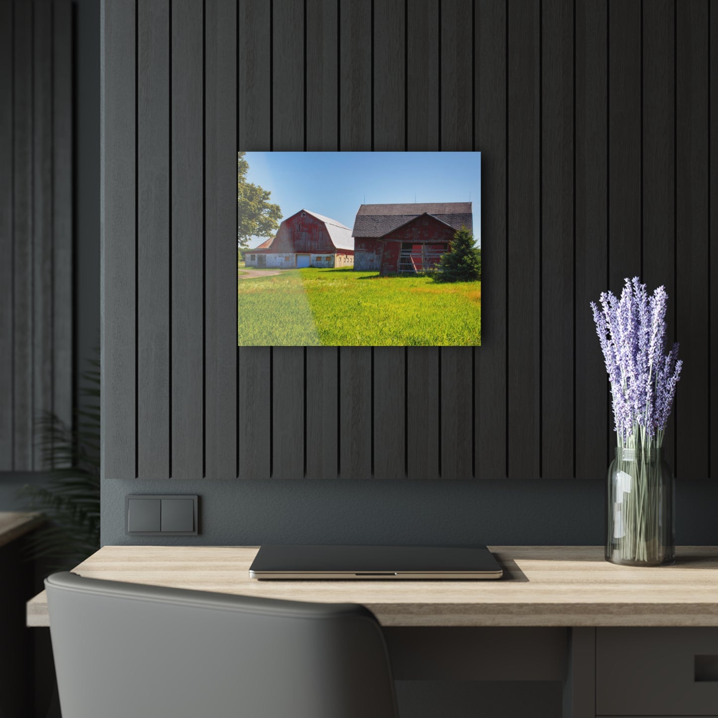 U R There Photography Atwell Road Trio Rustic Farmhouse Acrylic Wall Print